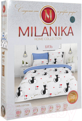 Комплект постельного белья Milanika Секрет 1.5сп (бязь)