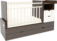 Детская кровать-трансформер СКВ Жираф / 550148-1 (венге/белый) - 