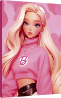 Картина по номерам Школа талантов Блондинка в розовом / 10060287 - 