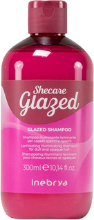 Шампунь для волос Inebrya Shecare Glazed Ламинирующий для блеска тусклых волос (300мл)