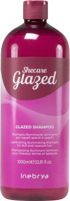 Шампунь для волос Inebrya Shecare Glazed Ламинирующий для блеска тусклых волос (1л)