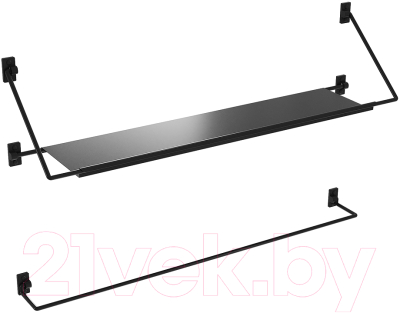 Полка для ванной Niagara NG1020B (черный матовый)