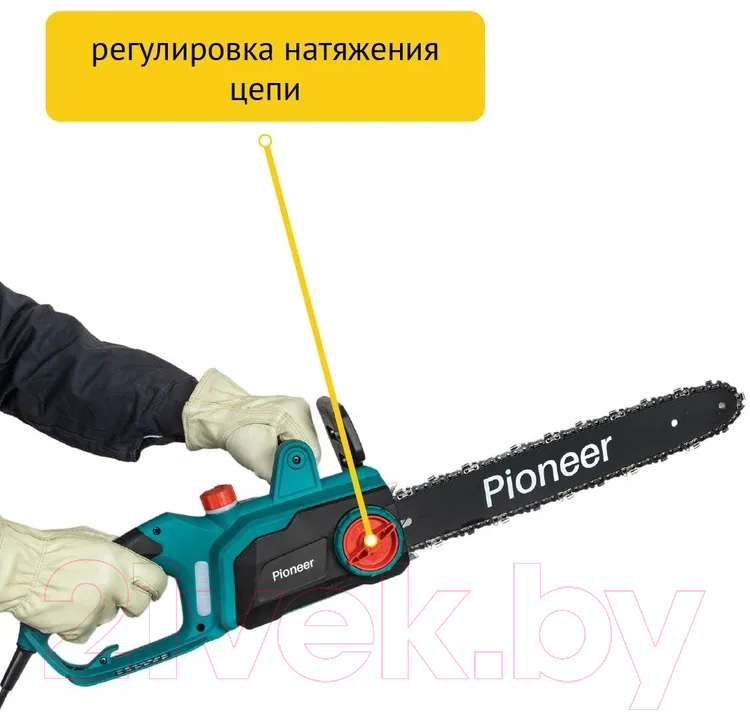 Электропила цепная Pioneer ECS-2200-16HS — фото 3