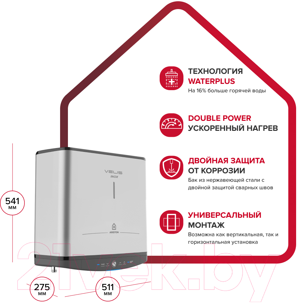 Накопительный водонагреватель Ariston ABSE VLS PRO INOX PW 30 2K