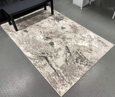 Коврик Radjab Carpet Панама Прямоугольник 9078A / 9636RK (0.8x1.5, Grey/White)