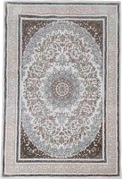 Ковер Radjab Carpet Дженезис Прямоугольник 05371B / 10357RK (1x2, Grey/Grey) - 