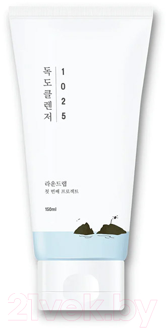 Пенка для умывания Round Lab 1025 Dokdo Cleanser легкая с морской водой