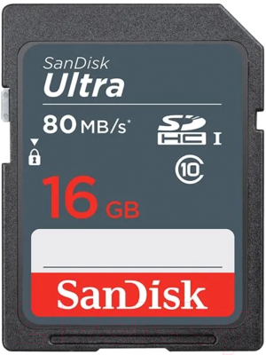 Карта памяти SanDisk SDHC 16GB UHS-I (SDSDUNS-016G-GN3IN)