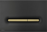 Кнопка для инсталляции Alcadrain M1878-7 (черный матовый/золото матовый) - 