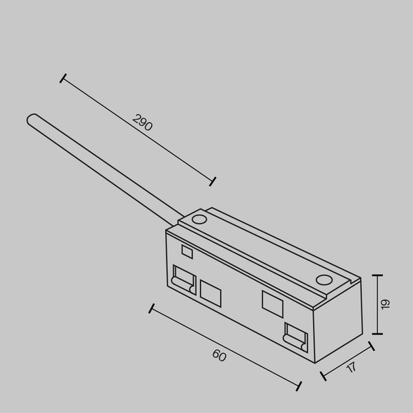 Ввод питания для шинопровода Maytoni Accessories For Tracks Exility TRA034B-42B-1