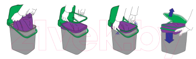 Мусорное ведро Idea Пуро М2475 (18л, ярко-зеленый)