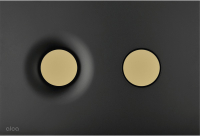 Кнопка для инсталляции Alcadrain M1978-7 (черный матовый/золото матовое) - 
