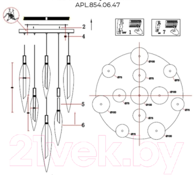 Люстра Aployt APL.854.06.47