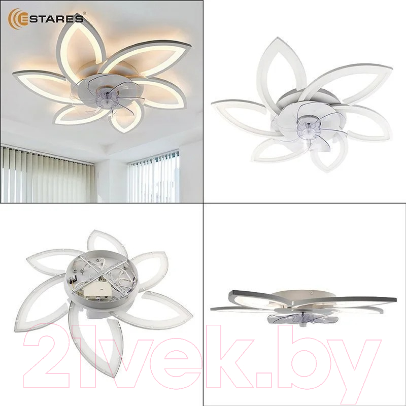 Вентилятор Estares Fan Flower 92W+18W R-APP-770x120-WHITE/WHITE-220-IP20