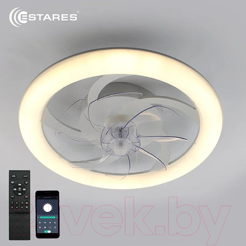 Вентилятор Estares Fan Simple 65W+18W R-APP-480x125-WHITE/WHITE-220-IP20