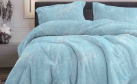 Комплект постельного белья Бояртекс №324 Вернисаж Вид 4 1.5сп (бязь, голубой) - 