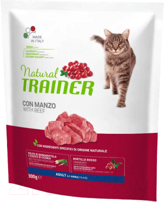 Сухой корм для кошек Trainer Natural с говядиной (300г)