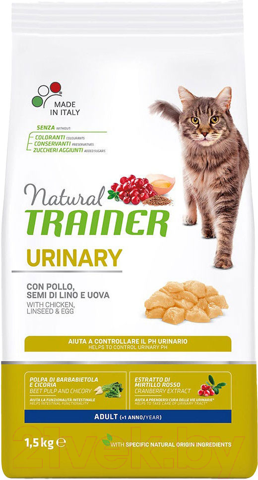 Сухой корм для кошек Trainer Natural Urinary при мочекаменной болезни с курицей