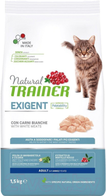 Сухой корм для кошек Trainer Exigent Для привередливых кошек с белым мясом (1.5кг)