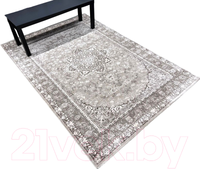 Ковер Radjab Carpet Лотус Прямоугольник 05398A / 10299RK (1x2, Grey/Light Vizon)