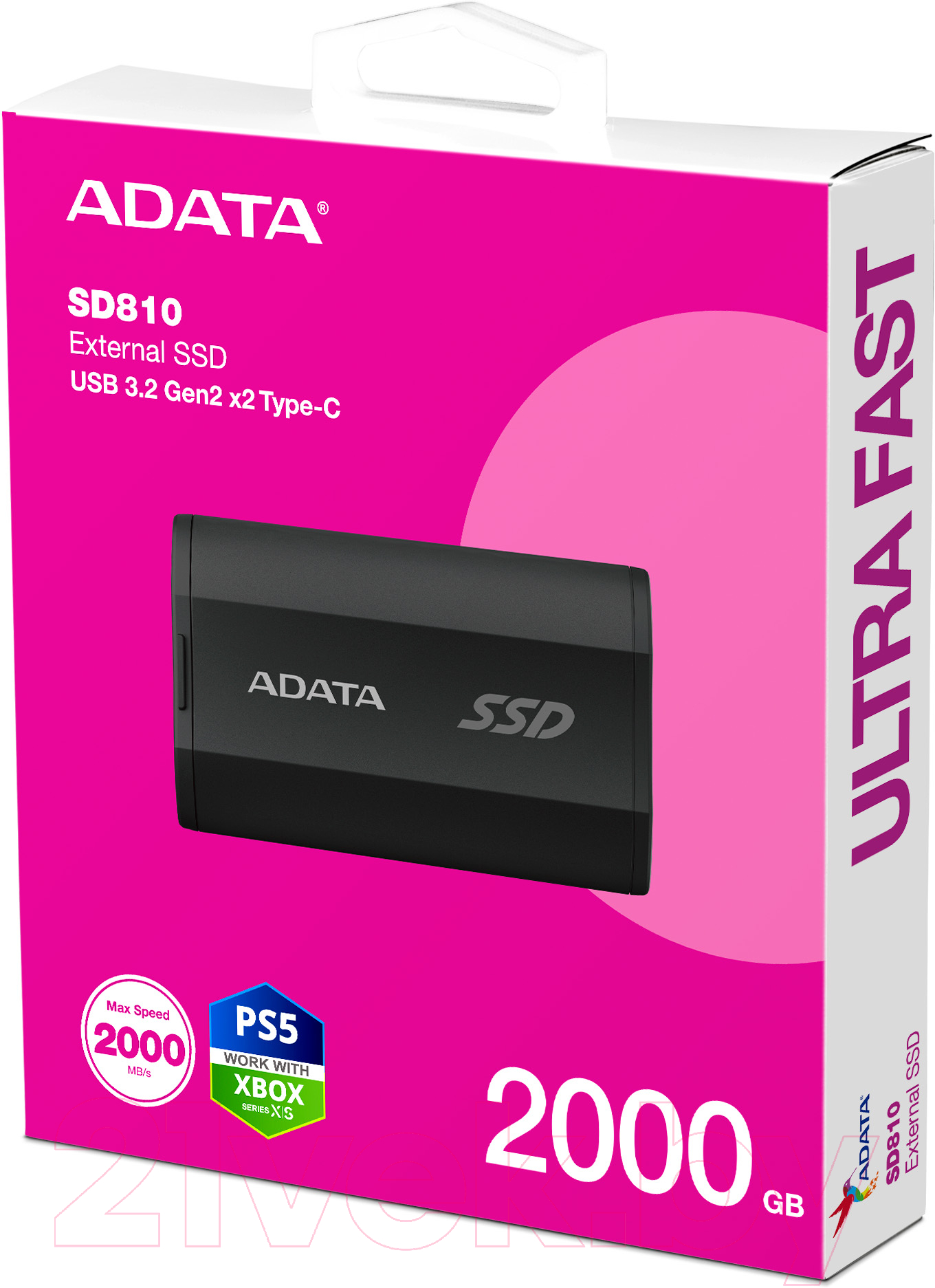 Внешний жесткий диск A-data SD810 2TB (SD810-2000G-CBK)