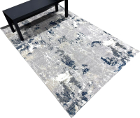Коврик Radjab Carpet Палермо Прямоугольник 10650RK (0.8x1.5, Light Grey/Blue) - 