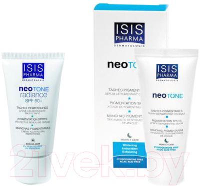 Набор косметики для лица Isis Pharma Крем Neotone Radiance SPF50+ 30мл + сыворотка Neotone 25мл