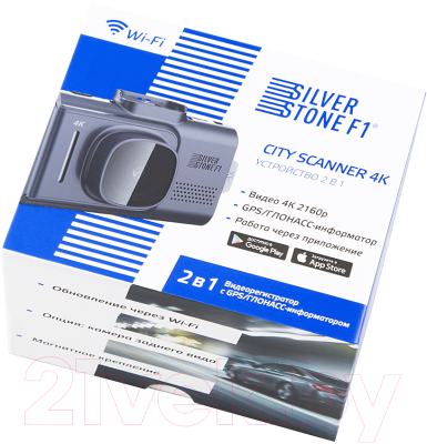Автомобильный видеорегистратор SilverStone F1 CityScanner 4K Wi-Fi