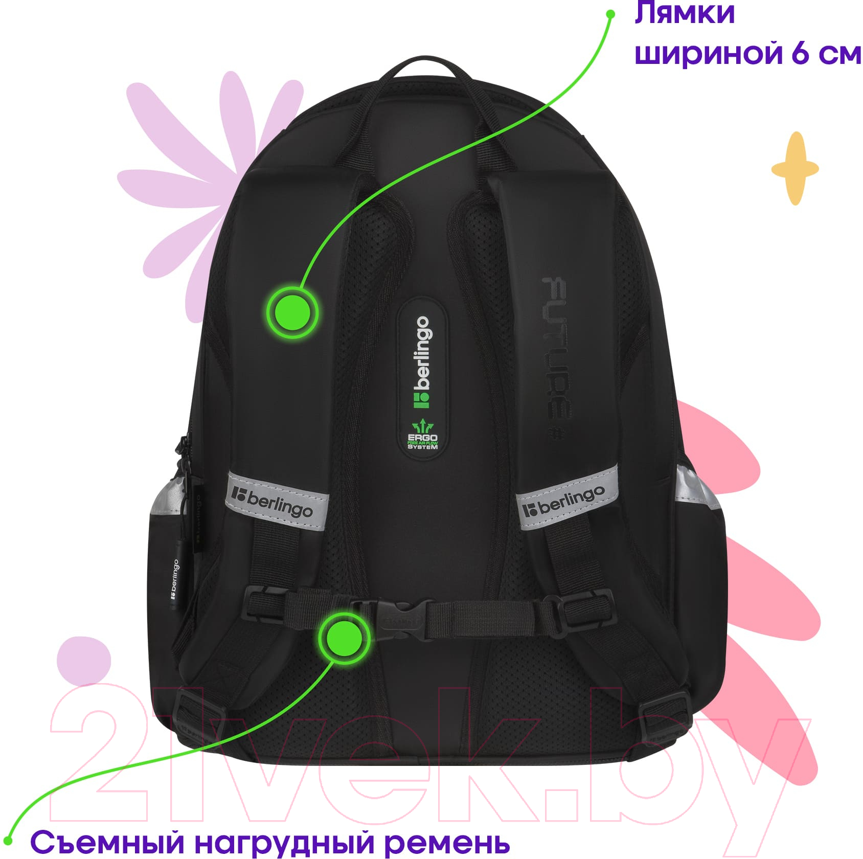 Школьный рюкзак Berlingo Modern. Cyber black / RU-MD-1035