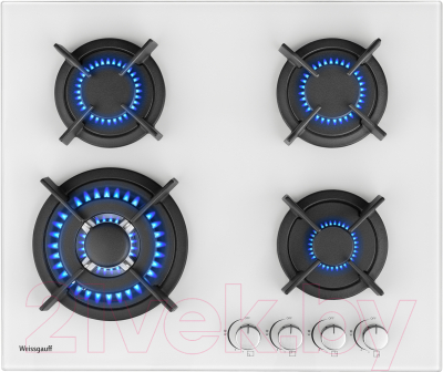 Газовая варочная панель Weissgauff HGG 640 WG Nano Glass