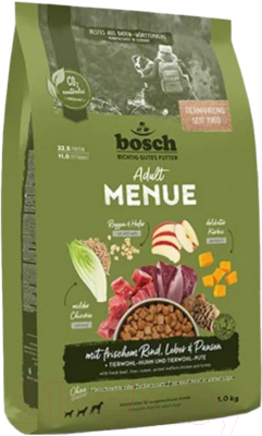 Сухой корм для собак Bosch Petfood HPC Menue Adult говядина с рожью и овсом / 5414001 (1кг)