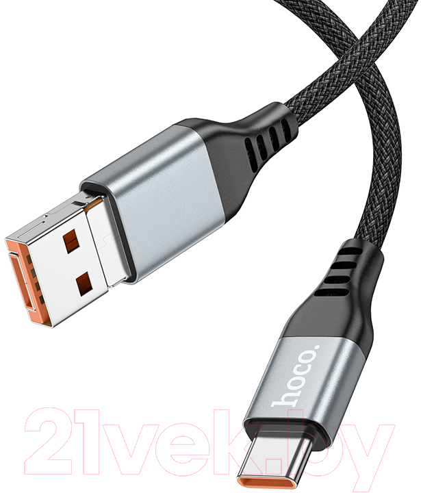 Кабель Hoco U128 2в1 USB/Type-C to Type-C (черный) — фото 2