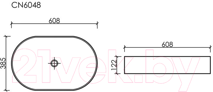 Умывальник Ceramica Nova Element CN6048MB