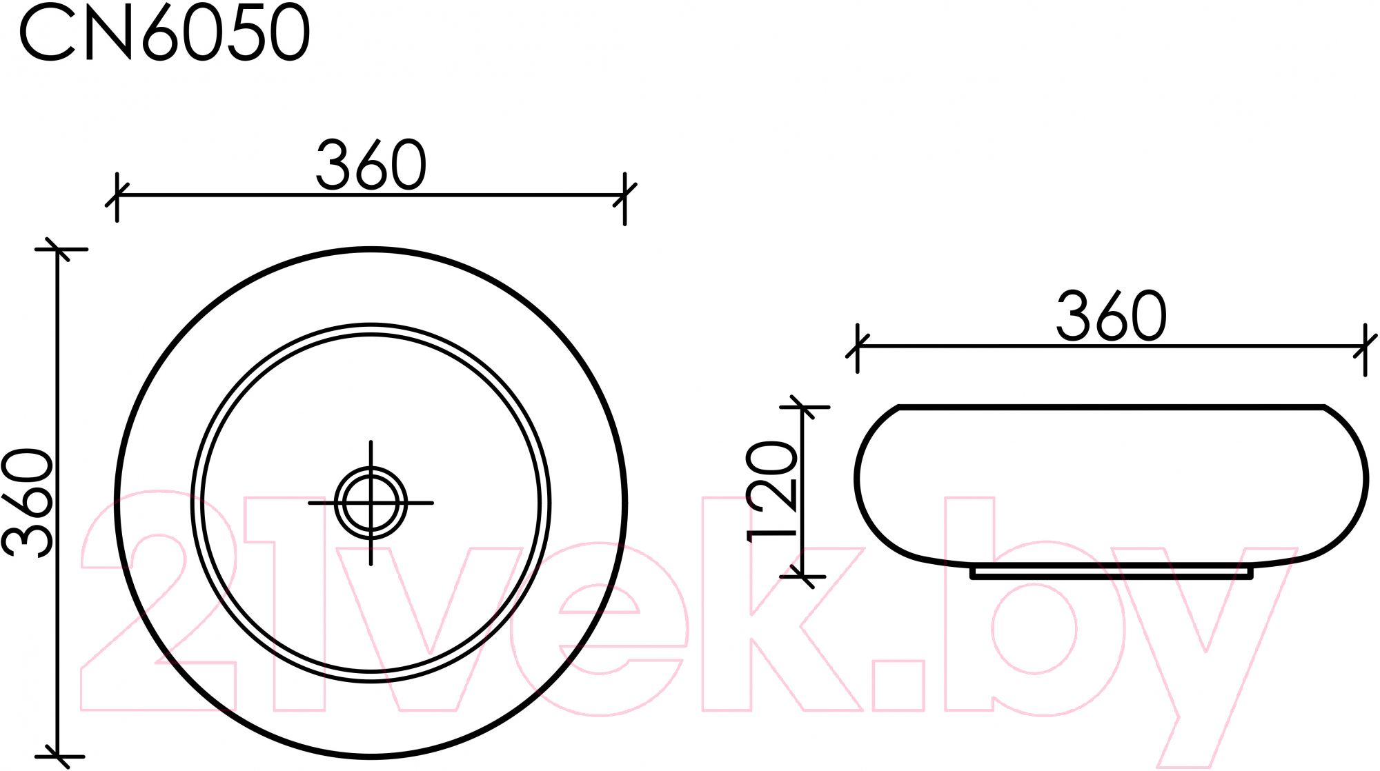 Умывальник Ceramica Nova Element CN6050MB