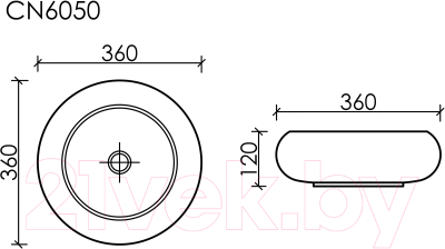 Умывальник Ceramica Nova Element CN6050MB (черный матовый)