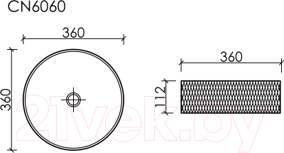 Умывальник Ceramica Nova Element CN6060 (черный)