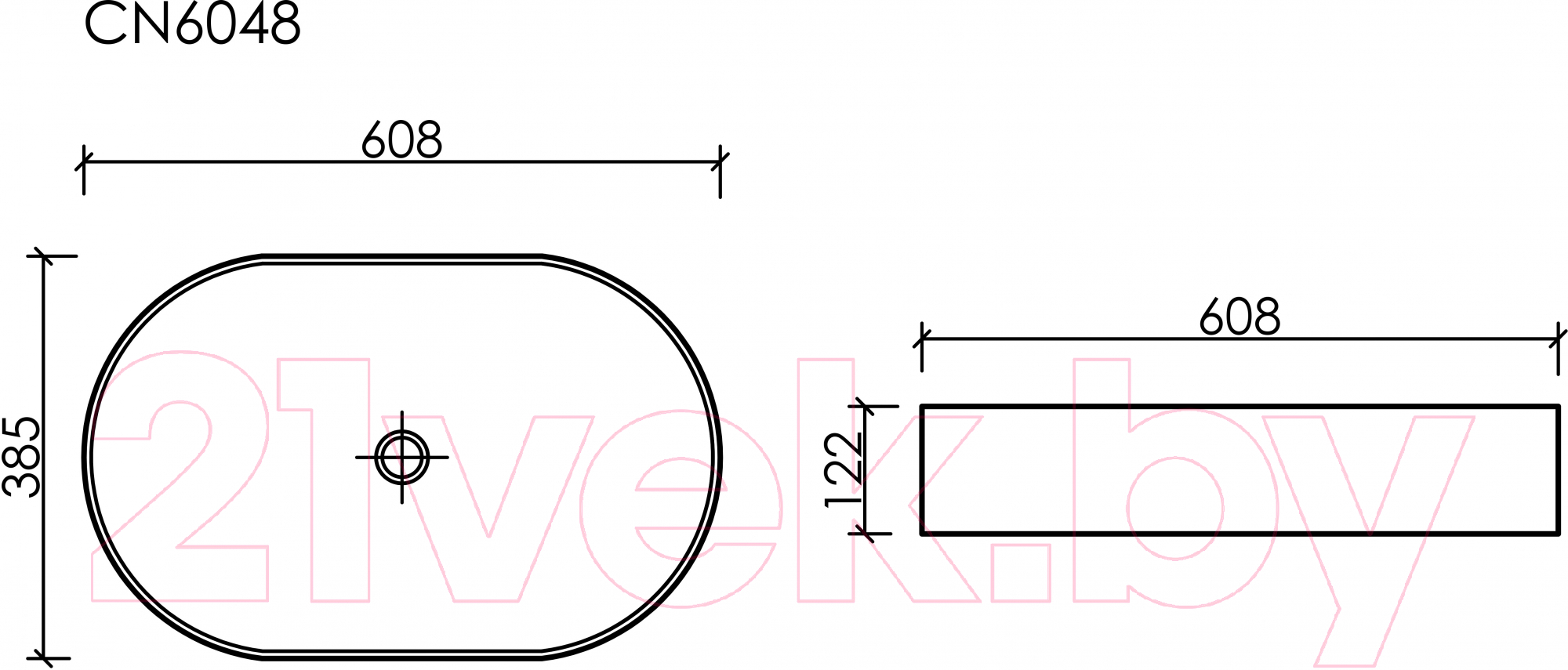 Умывальник Ceramica Nova Element CN6048MP