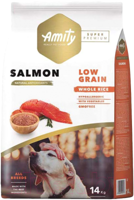 Сухой корм для собак Amity Super Premium с лососем (14кг)