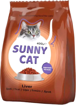 Сухой корм для кошек Sunny Cat Liver с печенью (400г)