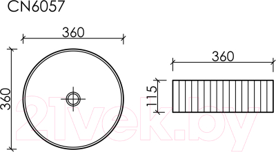 Купить Умывальник Ceramica Nova CN6057MDB  