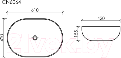 Умывальник Ceramica Nova Element CN6064