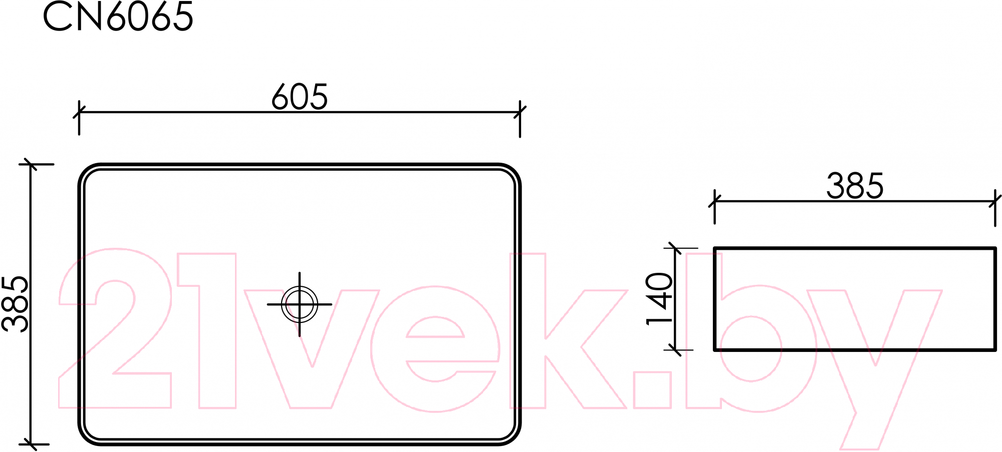 Умывальник Ceramica Nova Element CN6065