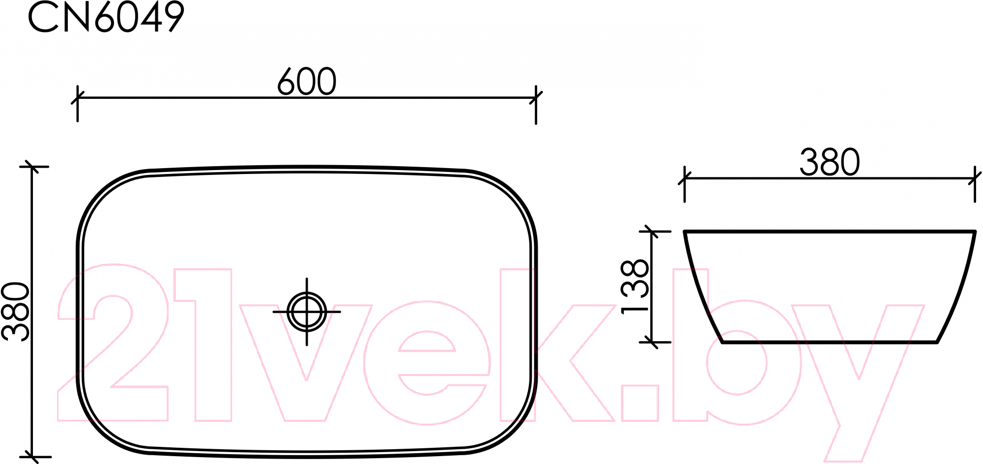 Умывальник Ceramica Nova Element CN6049