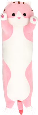 Подушка-игрушка Sima-Land Котик толстый / 10126914 (розовый)