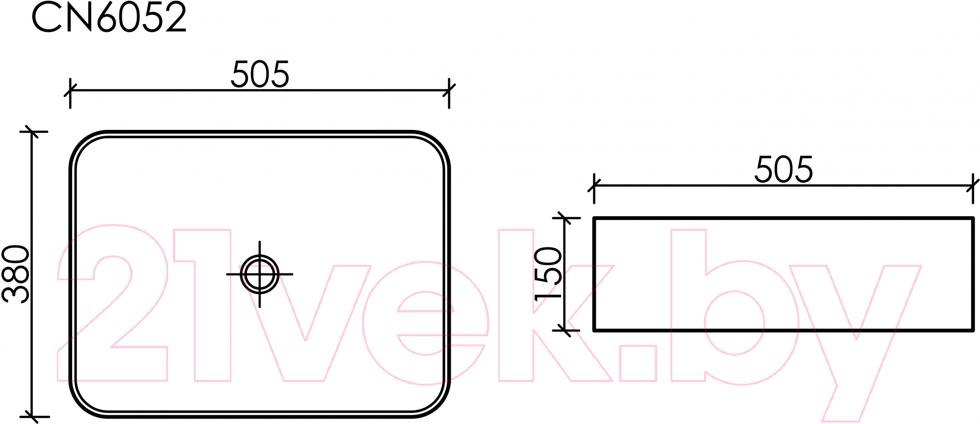 Умывальник Ceramica Nova Element CN6052