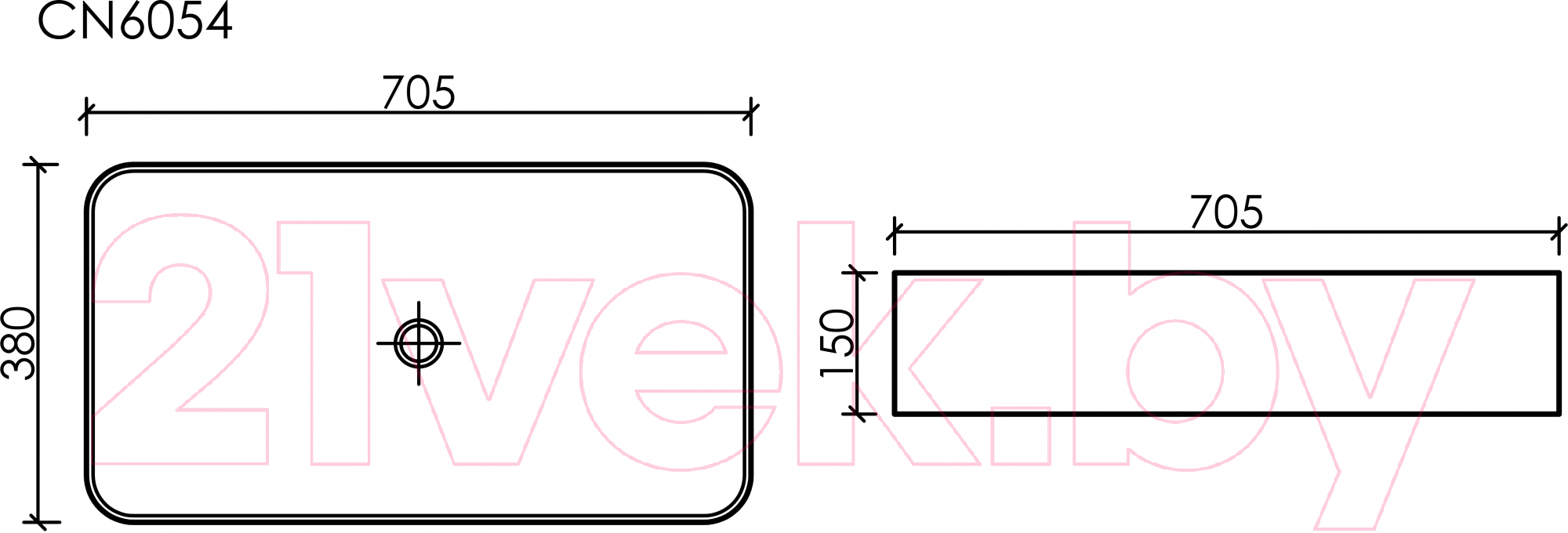 Умывальник Ceramica Nova Element CN6054