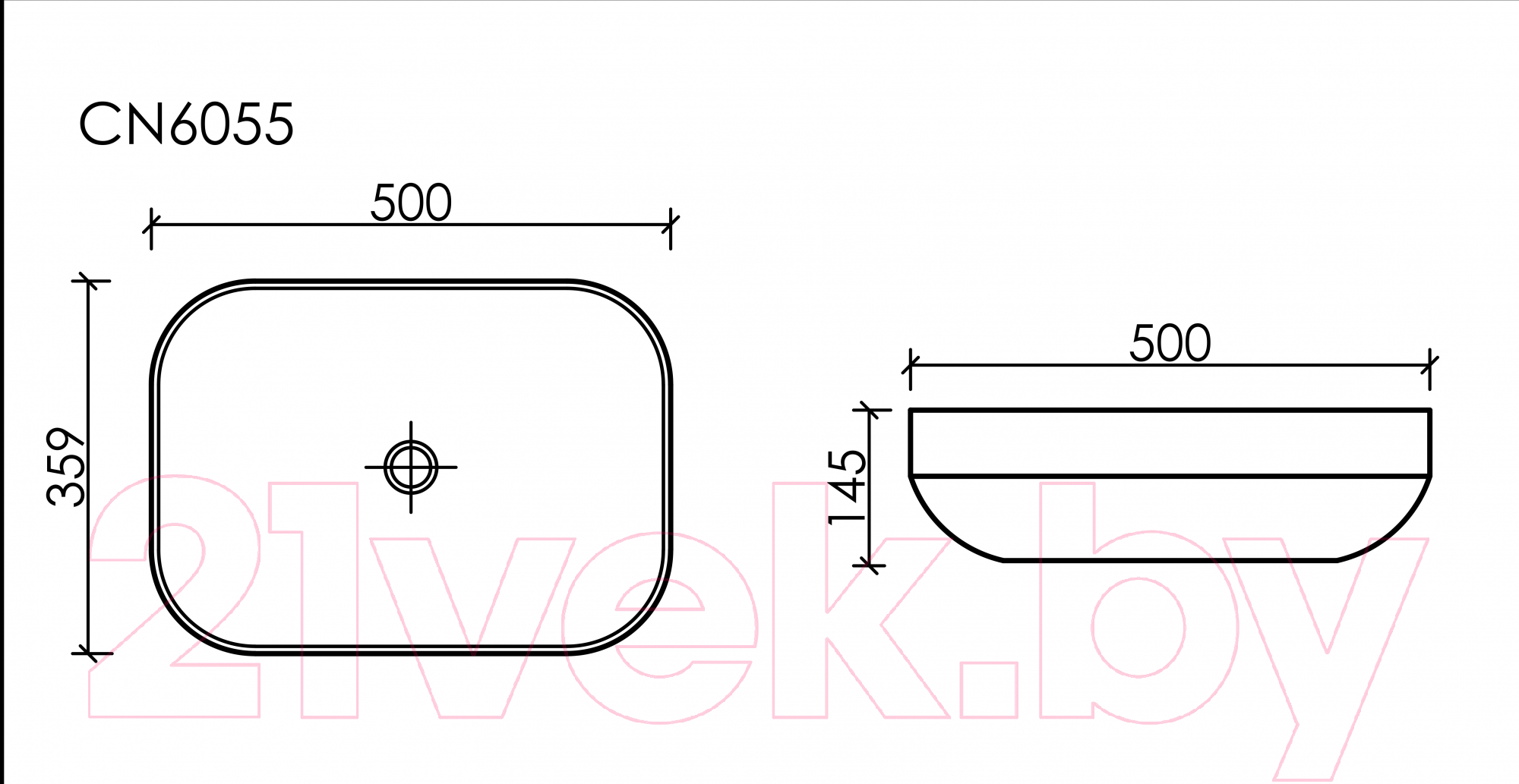 Умывальник Ceramica Nova Element CN6055