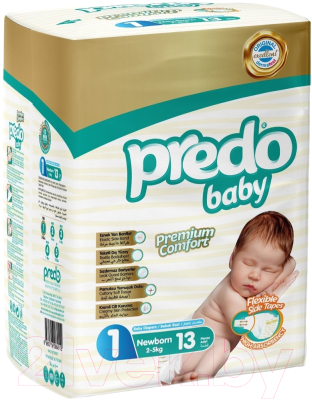 Подгузники детские Predo Baby №1 2-5 кг (13шт)