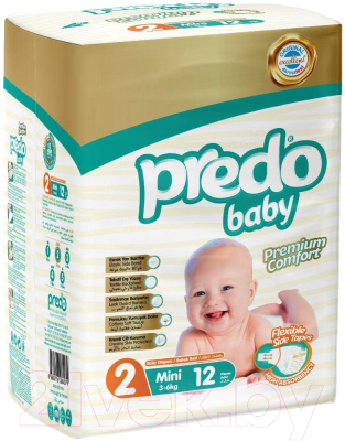 Подгузники детские Predo Baby №2 3-6 кг (12шт)