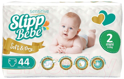 Подгузники детские Slipp Bebe №2 3-6 кг (44шт)